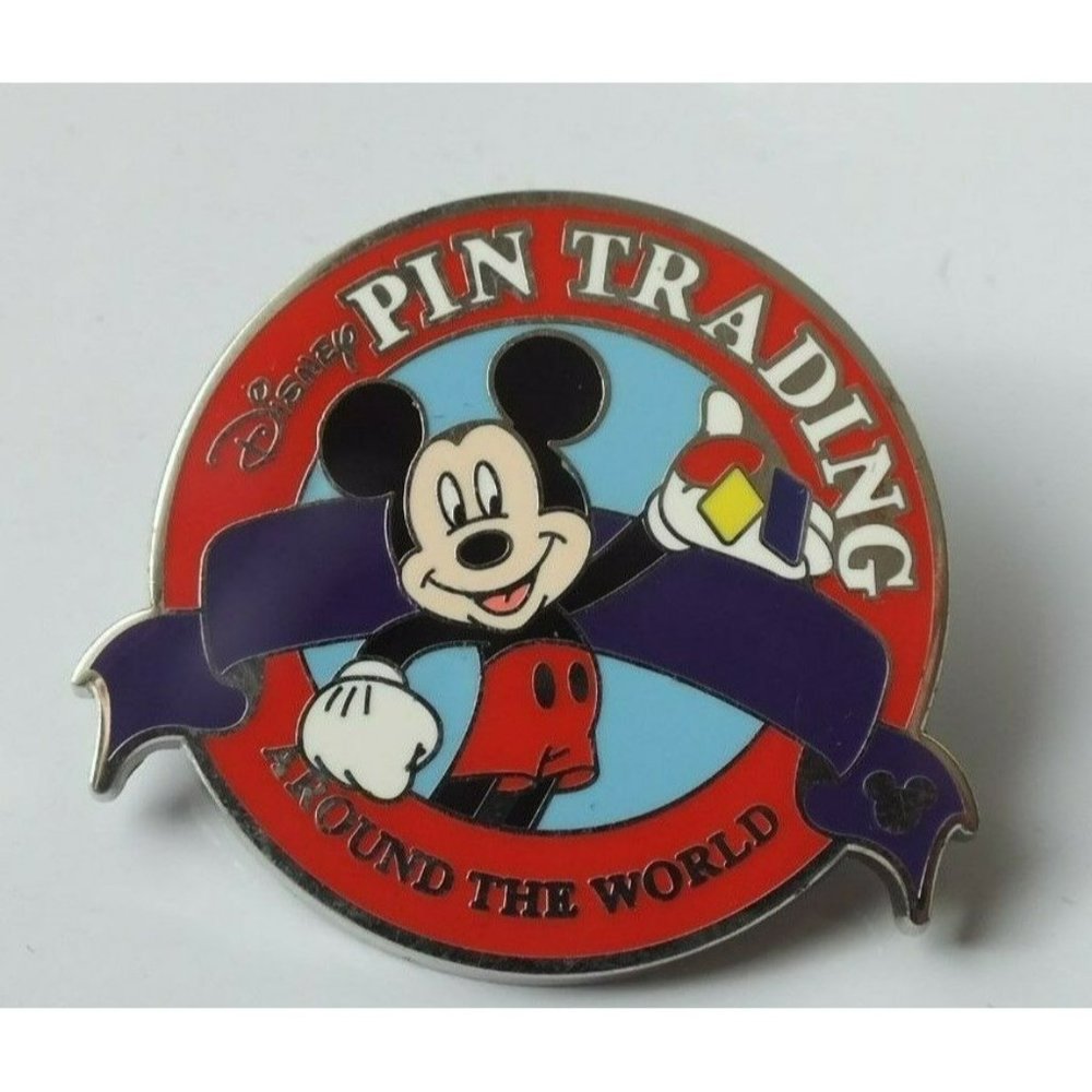 Disney Hidden Mickey Completer Pin - Dark Orange Pin Trading Logo - 2008